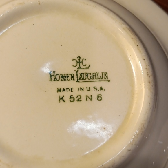 Vintage 1950s mcm farmhouse Homer Laughlin restaurant Ware saucer bowls red - Picture 5 of 5